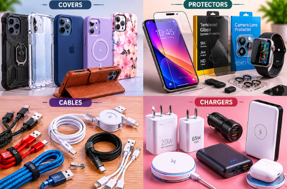 Covers, Protectors, Cables & Chargers